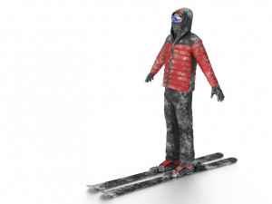 skier man 3D Model