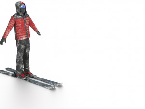 skier man 3D Model