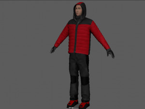 skier man 3D Model