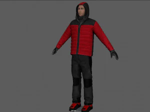 skier man 3D Model