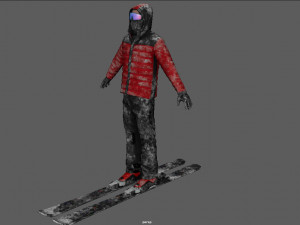skier man 3D Model