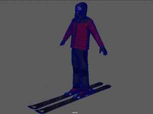 skier man 3D Model