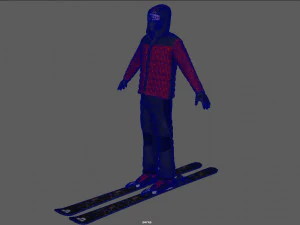 skier man 3D Model