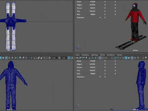 skier man 3D Model