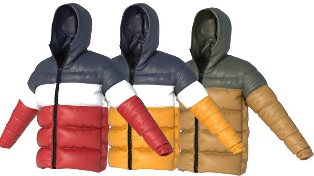 winter jaket 3D Model .c4d .max .obj .3ds .fbx .stl .blend 