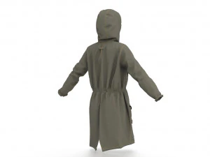 parka tipo trinchera Modelo 3D