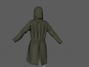 parka tipo trinchera Modelo 3D