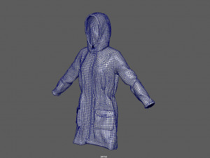 trench parka Model 3D