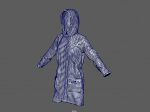 parka tipo trinchera Modelo 3D