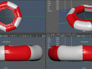 modular folding water park trampoline Modelo 3D