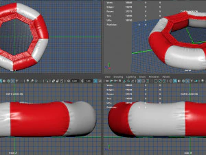 modular folding water park trampoline 3D Model