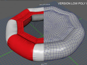 modular folding water park trampoline 3D Model