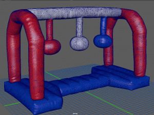 modular folding water park wrecking balls Modèle 3D