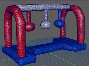 modular folding water park wrecking balls 3D Model