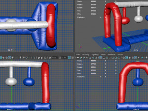 modular folding water park wrecking balls Modèle 3D