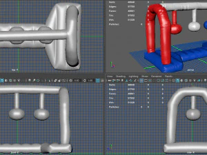 modular folding water park wrecking balls 3D Model