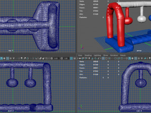 modular folding water park wrecking balls Modèle 3D