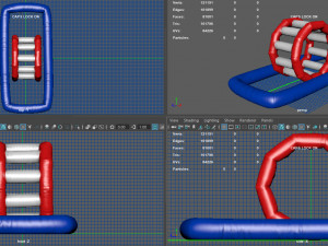 modular folding water park roller walker Model 3D