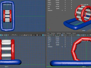 modular folding water park roller walker 3D Model