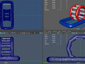 modular folding water park roller walker Model 3D