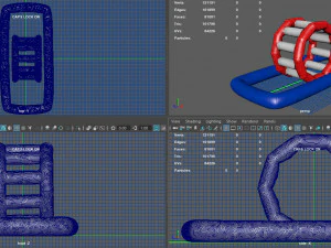 modular folding water park roller walker 3D Model