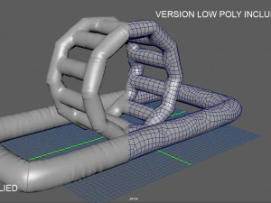 modular folding water park roller walker 3D Model