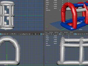 modular folding water park monkey hander Modelo 3D