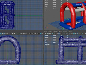 modular folding water park monkey hander 3D Model