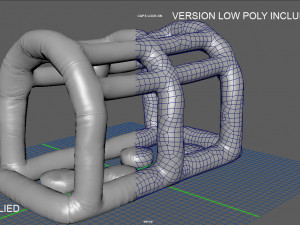 modular folding water park monkey hander Modelo 3D