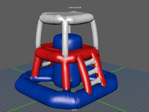 modular folding water park guard tower Modello 3D