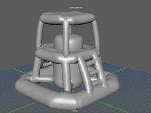 modular folding water park guard tower Modello 3D