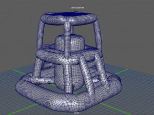 modular folding water park guard tower Modello 3D