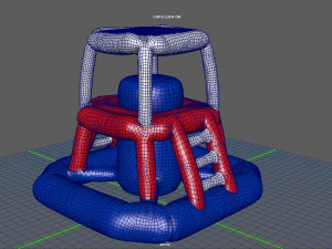 modular folding water park guard tower Modello 3D