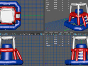 modular folding water park guard tower Modello 3D
