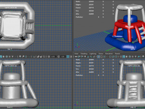 modular folding water park guard tower Modello 3D