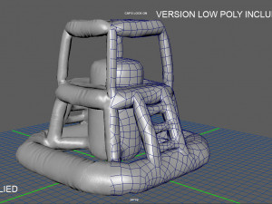 modular folding water park guard tower Modello 3D