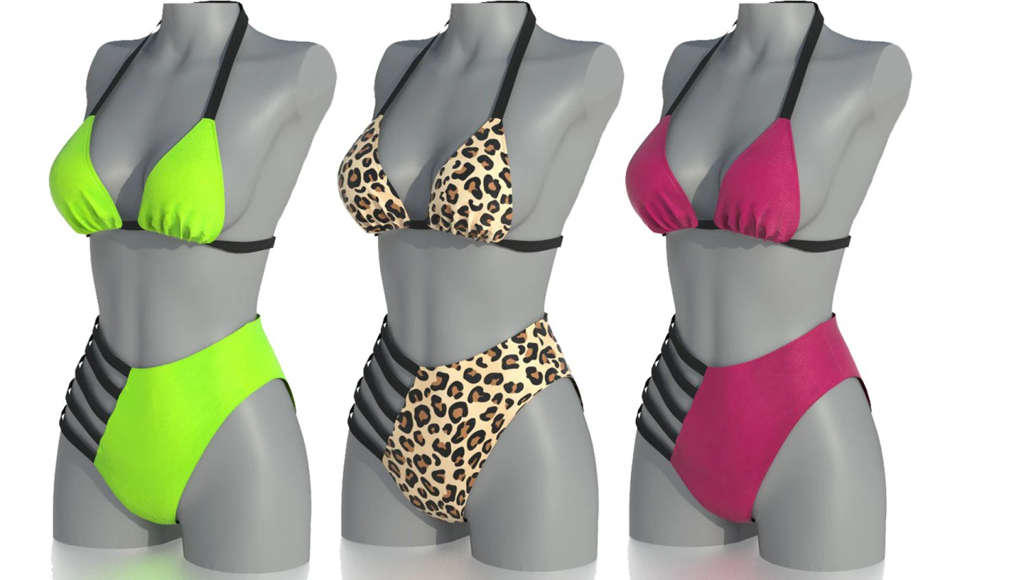 bikini 3D Model .c4d .max .obj .3ds .fbx .stl .blend 