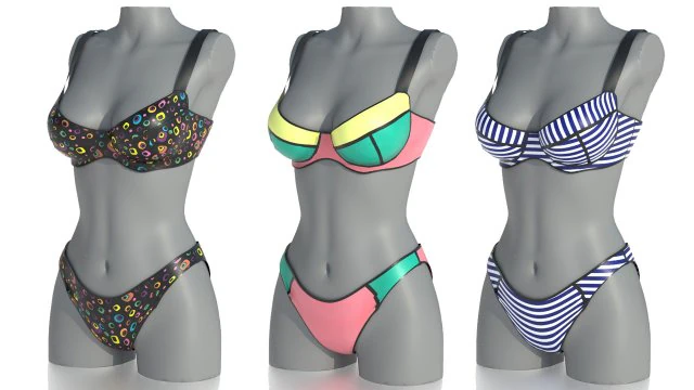bikini 2 3D Model .c4d .max .obj .3ds .fbx .stl .blend 