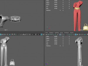 jumpsuit with pelerine 3D-Modell