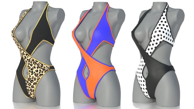 swimsuit 2 3D Model .c4d .max .obj .3ds .fbx .stl .blend 
