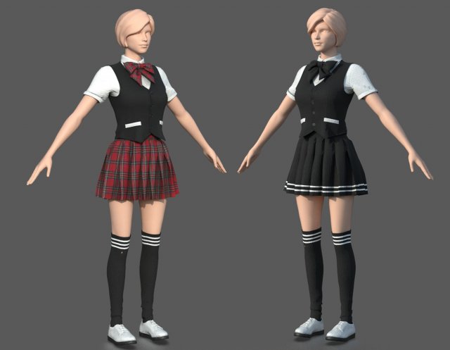 suit woman 2 3D Model .c4d .max .obj .3ds .fbx .stl .blend