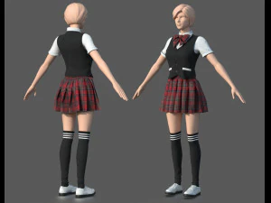 suit woman 2 3D Model