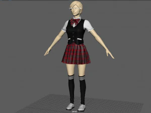 suit woman 2 3D Model