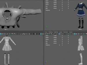 school uniform 3D 모델
