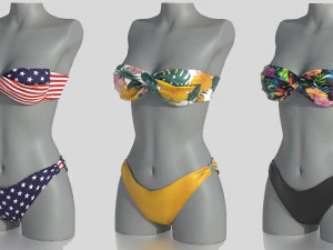 bikini 3 e cappello in regalo Modello 3D