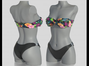 bikini 3 and hat gift Modelo 3D