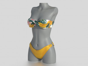 bikini 3 and hat gift Modelo 3D