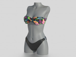 bikini 3 and hat gift Modelo 3D