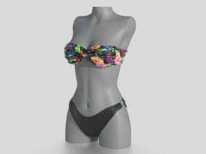bikini 3 and hat gift 3D Model