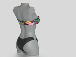 bikini 3 and hat gift 3D Model